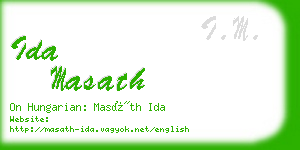 ida masath business card